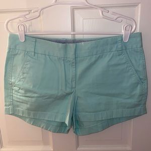 Light blue/ teal JCrew chino shorts
